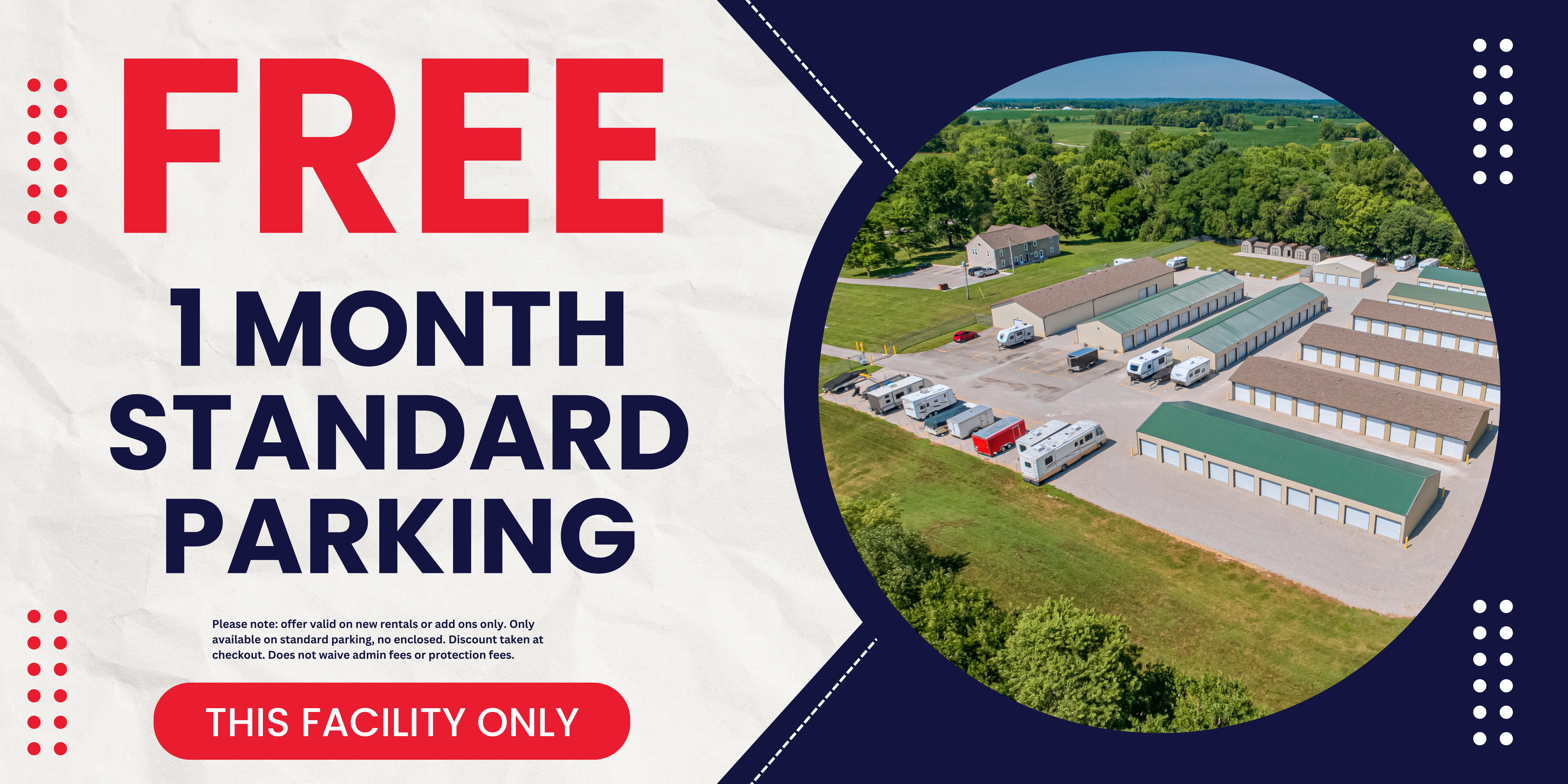 1 month standard parking free 2238